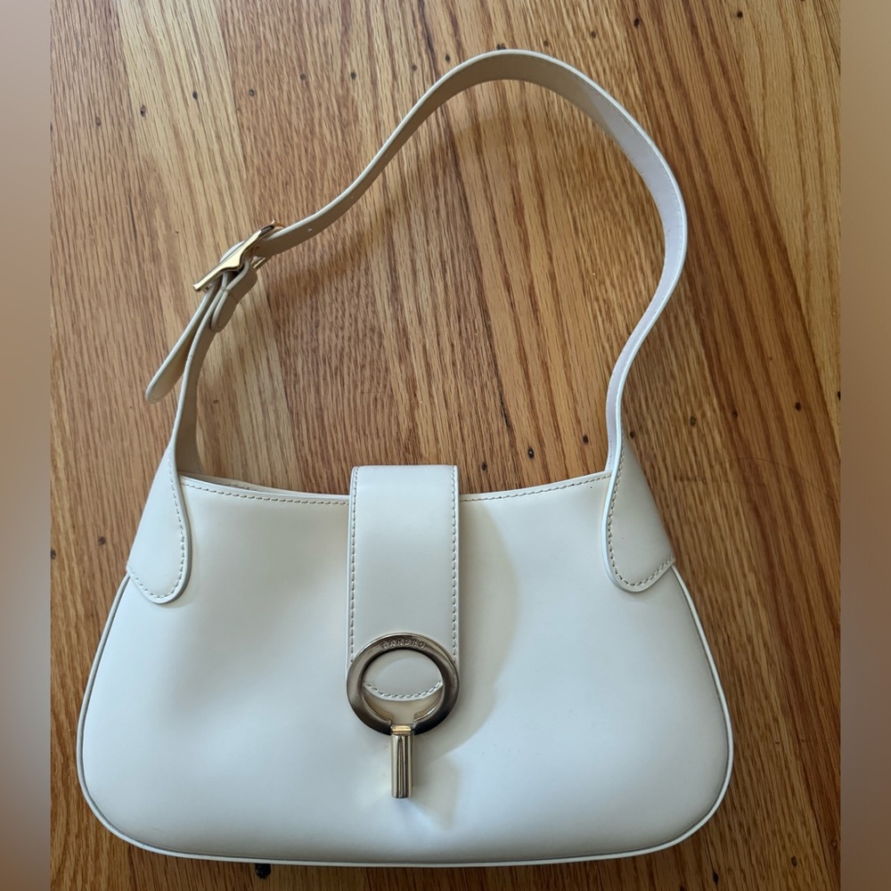 Sandro Sweet Janet Baguette Shoulder Bag Cream